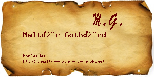 Maltár Gothárd névjegykártya
